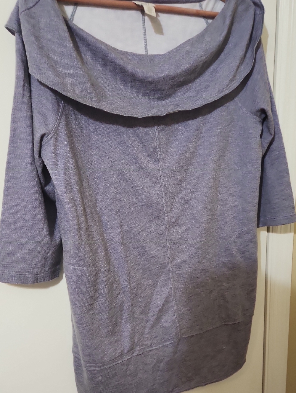Chico's Heathered Lavender Boatneck Top